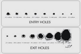 bullet entry exit wound chart