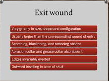 bullet exit wound description