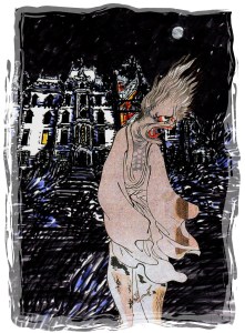 paranormal haunted  house-framed