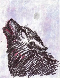 paranormal werewolf baying at moon