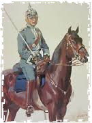 war games german cavalry officer framed