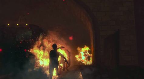 arson night arsonist dancing