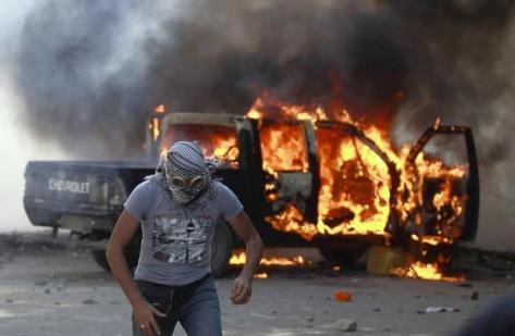 arsonists rioting sunset