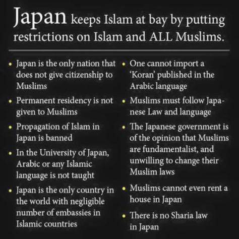 japan banns islam